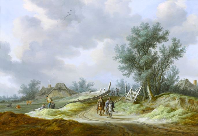 Pieter de Neyn - Travellers on a Path, in a Dune Landscape | MasterArt